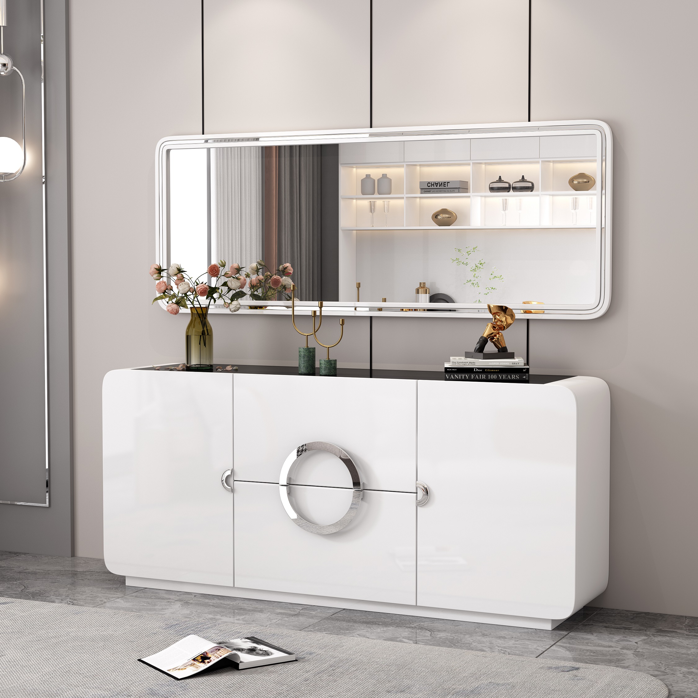 WALL MIRROR AND DINING CABINET | NeoMetro